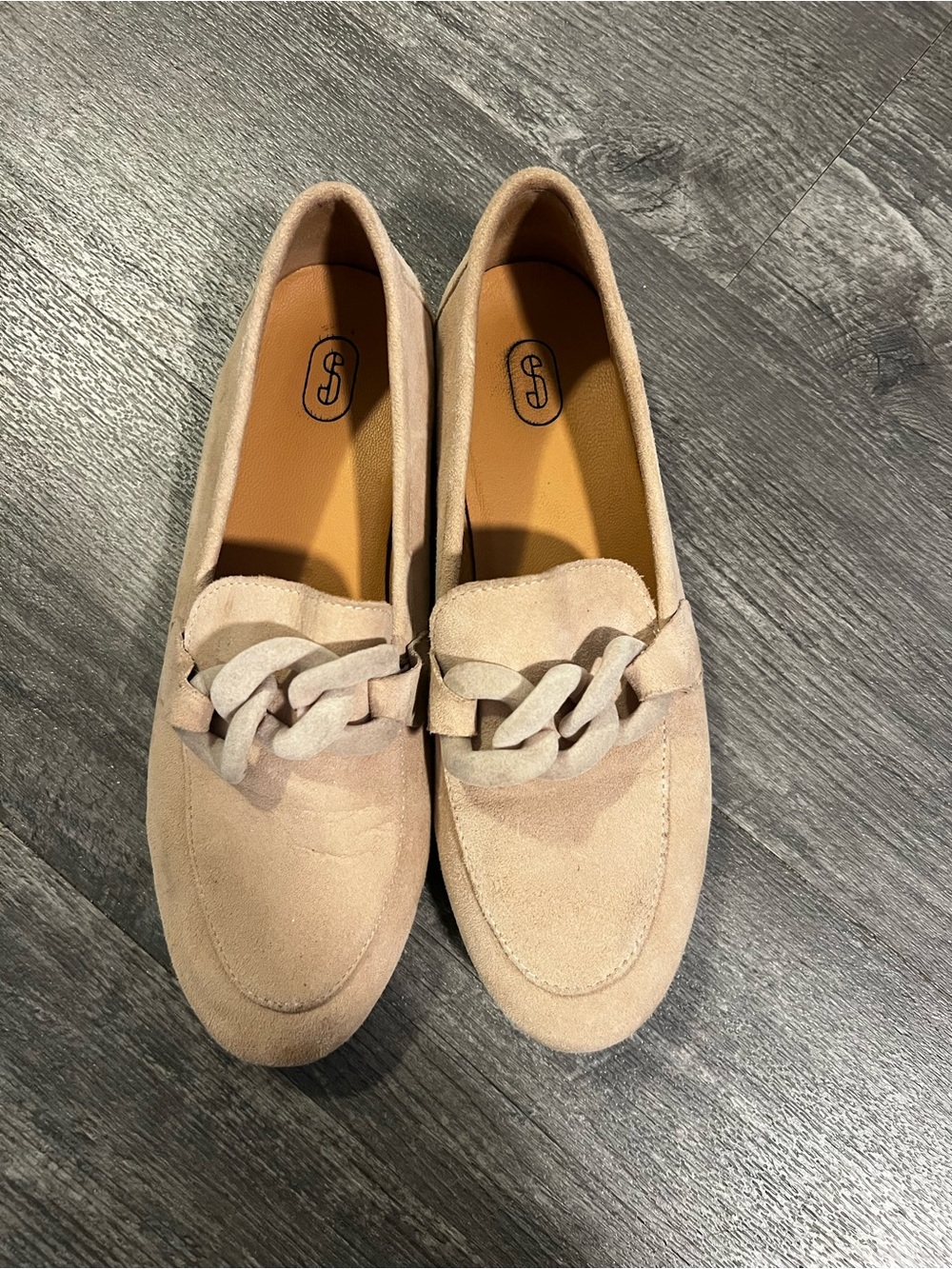 Women’s Suede Chain-Accent Loafers